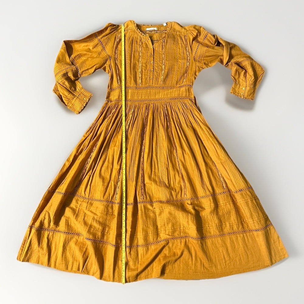 Women’s Long Sleeve Midi Dress in Burnt Orange - Picture 14 of 15